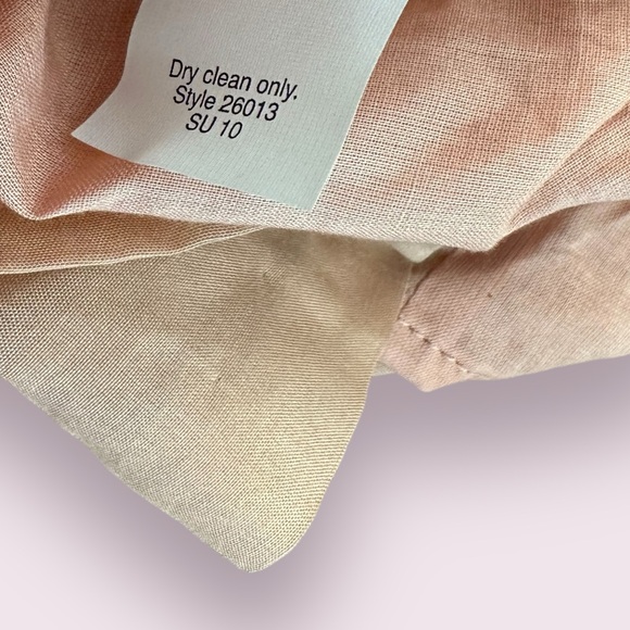 Women’s J.Crew Silk Cotton Blend Ruffle Zip Collar Light Salmon Tank Top Size 8 - Picture 10 of 11